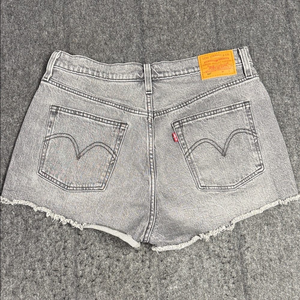 Levi's Light Gray Jean Shorts - Picture 3 of 7